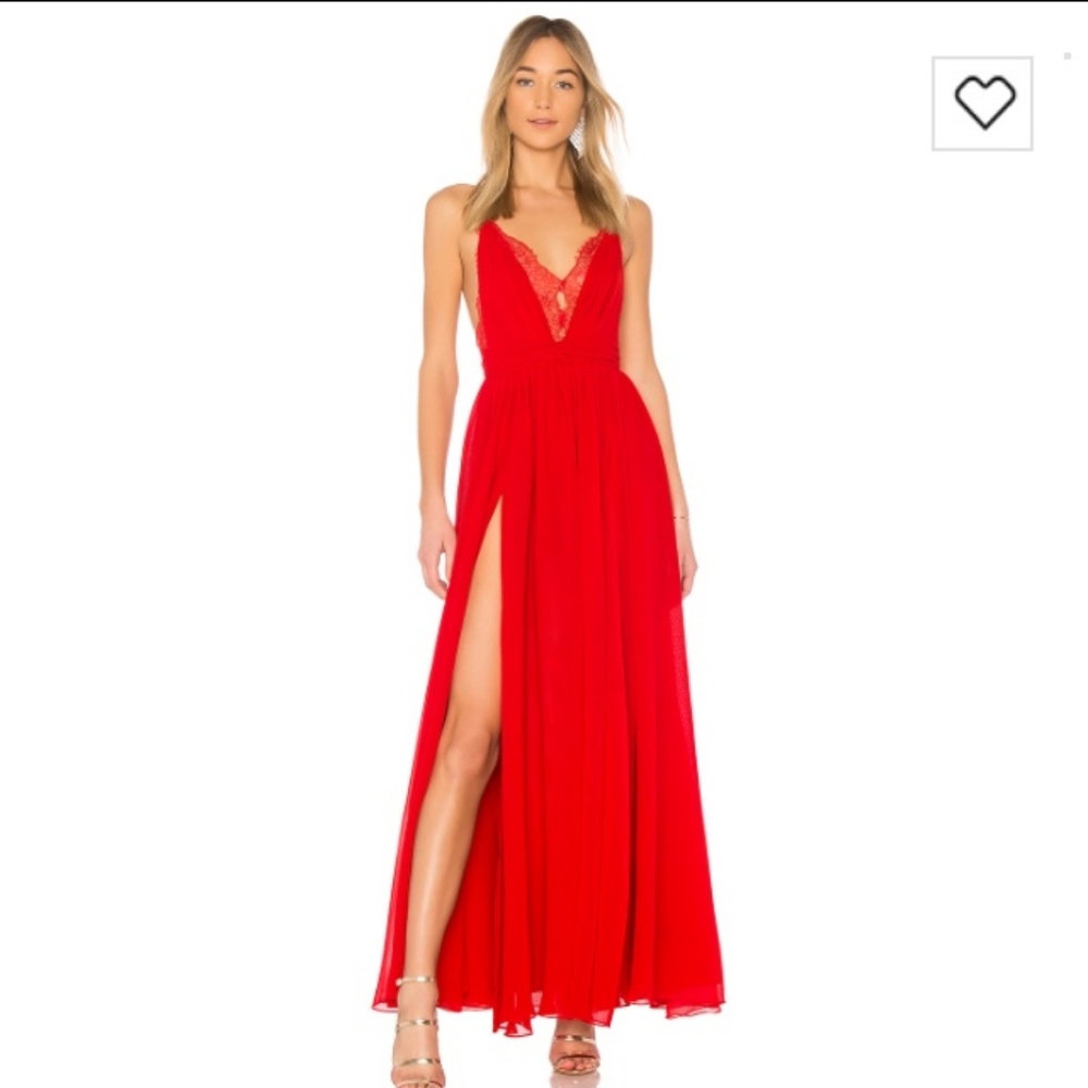 Red Michael Costello X REVOLVE JUSTIN GOWN